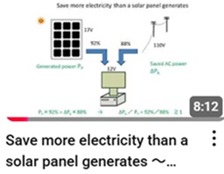 動画 - Save more electricity than a solar panel generates - Chariot SACS.